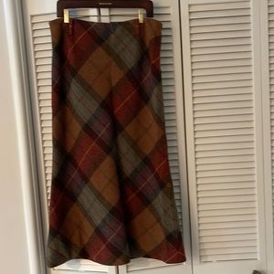 Ralph Lauren blue label vintage wool plaid skirt . Size 10